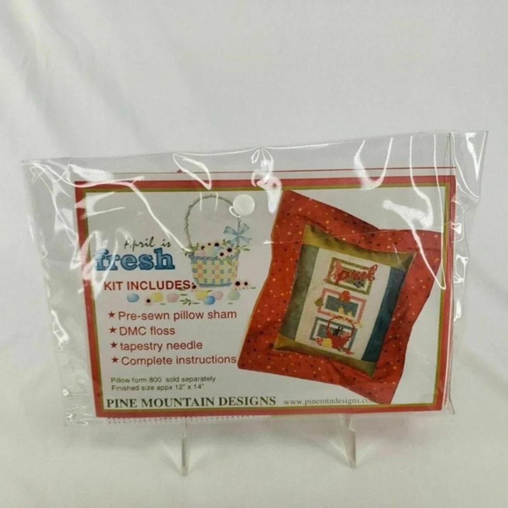 Pine Mountain Designs 575‎ April is Fresh Cross Stitch Kit Easter Spring New OOP